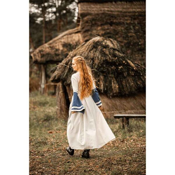 Dorothea Medieval Dress - Natural/Blue