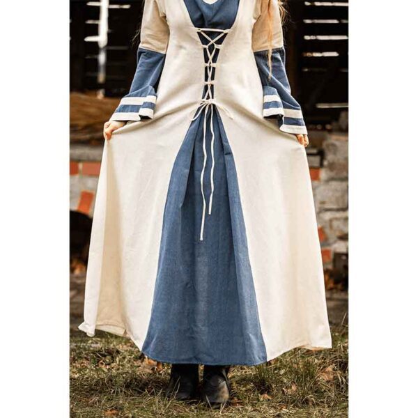 Dorothea Medieval Dress - Natural/Blue