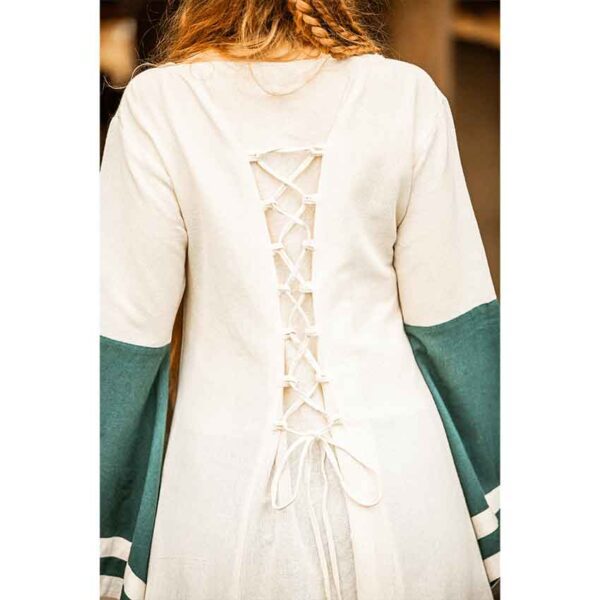 Dorothea Medieval Dress - Natural/Green