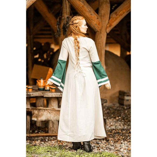 Dorothea Medieval Dress - Natural/Green