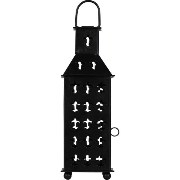 Black Fleur Medieval Iron Lantern