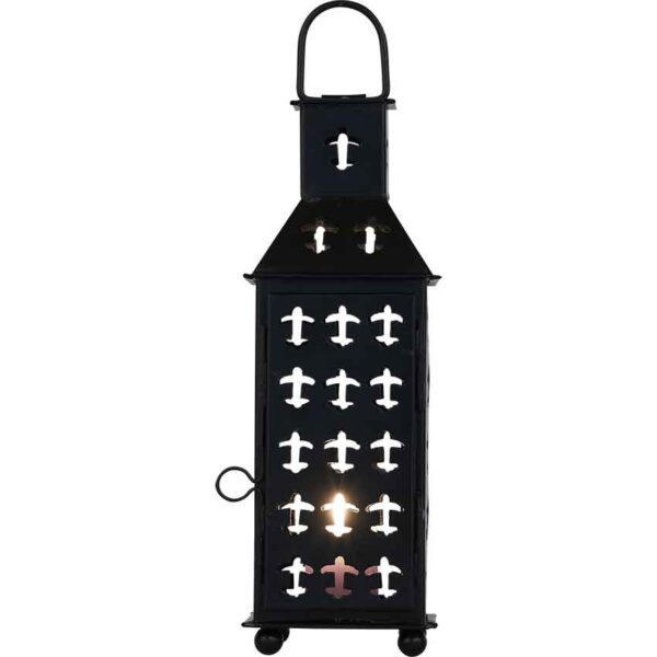 Black Fleur Medieval Iron Lantern