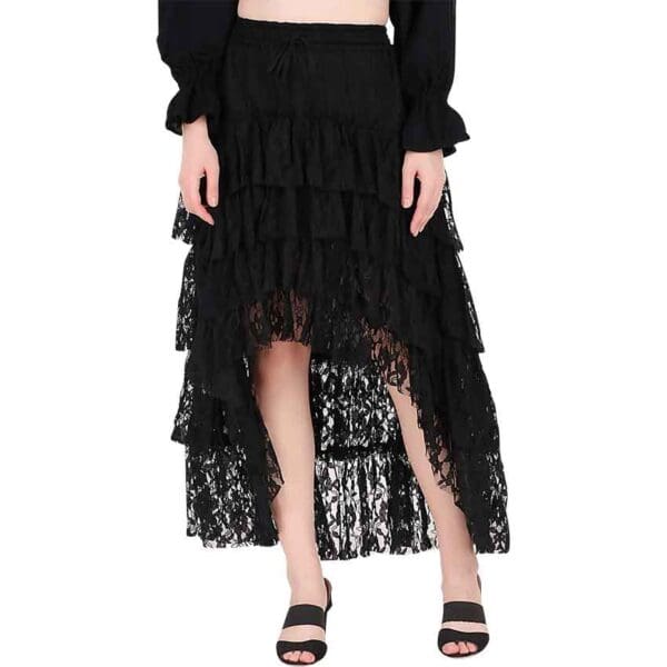 High-Low Fantasy Lace Skirt