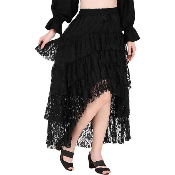 High-Low Fantasy Lace Skirt