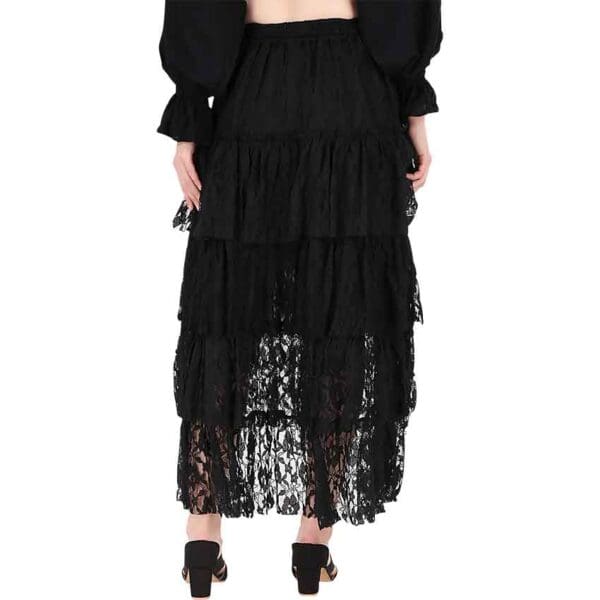 High-Low Fantasy Lace Skirt