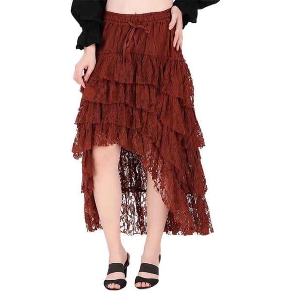 High-Low Fantasy Lace Skirt