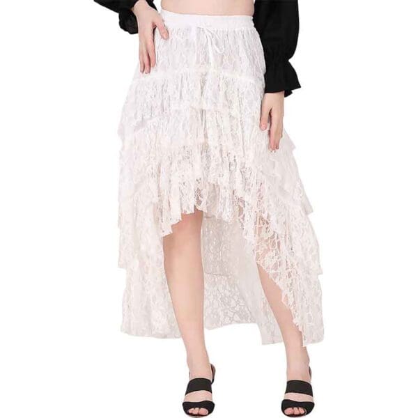 High-Low Fantasy Lace Skirt