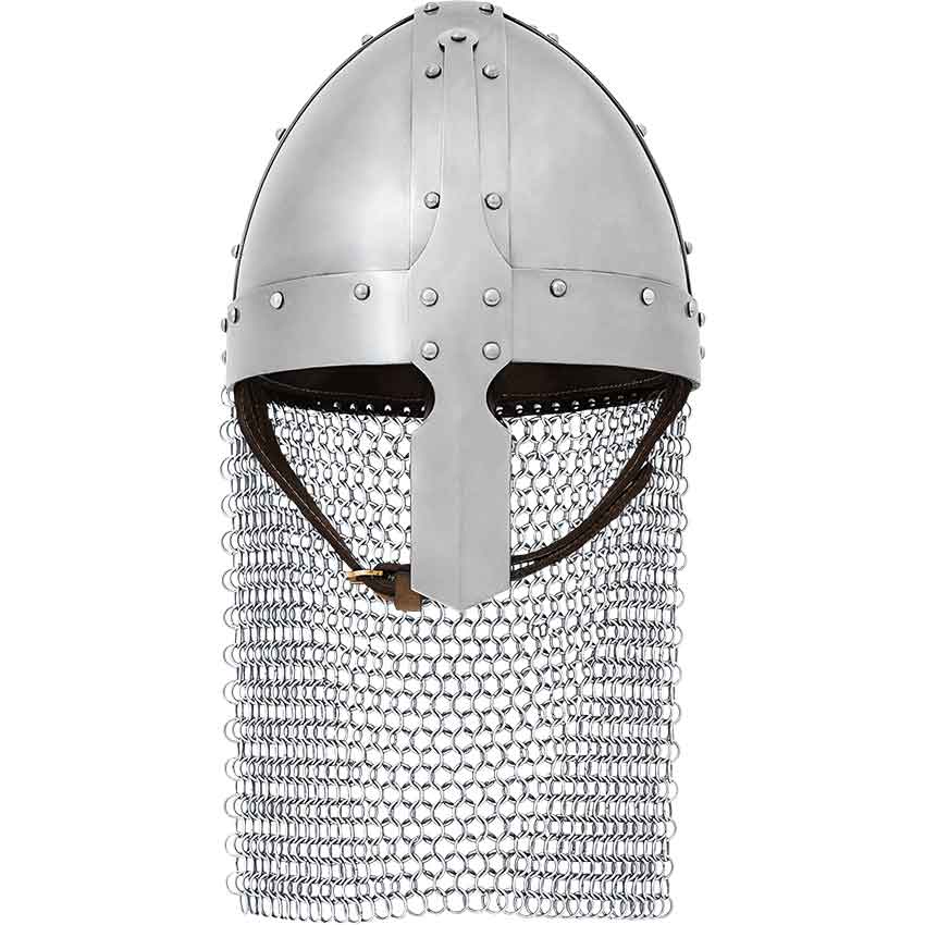 Norman Spangenhelmet Nasal hot Helmet with Chainmail Aventail Replica