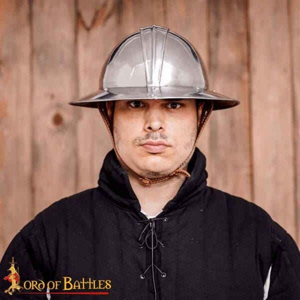 Medieval Soldier Kettle Helmet