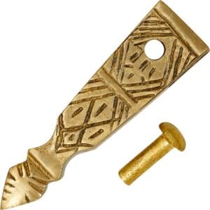 Medieval Brass Belt End