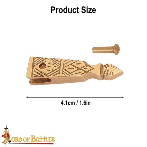 Medieval Brass Belt End