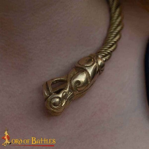 Brass Viking Fenrir Torc