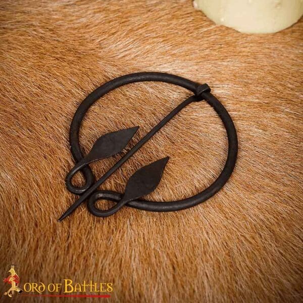 Medieval Iron Leaf Cloak Pin