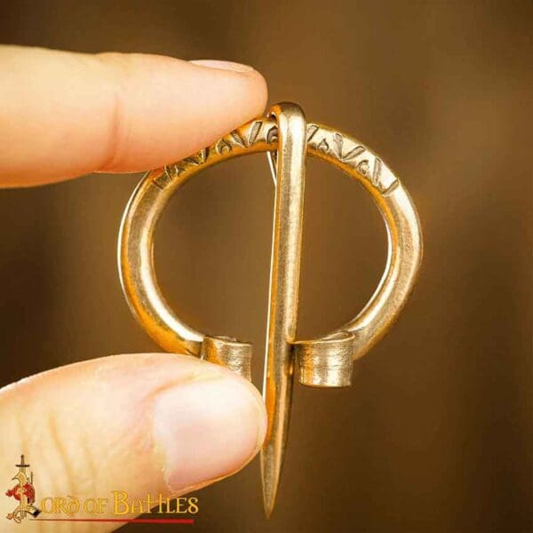 Small Viking Brass Cloak Pin