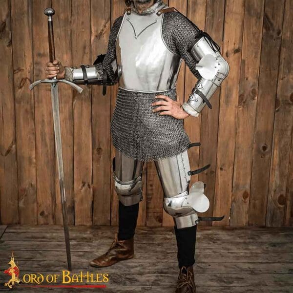 Late Medieval Knight's Steel Leg Armor