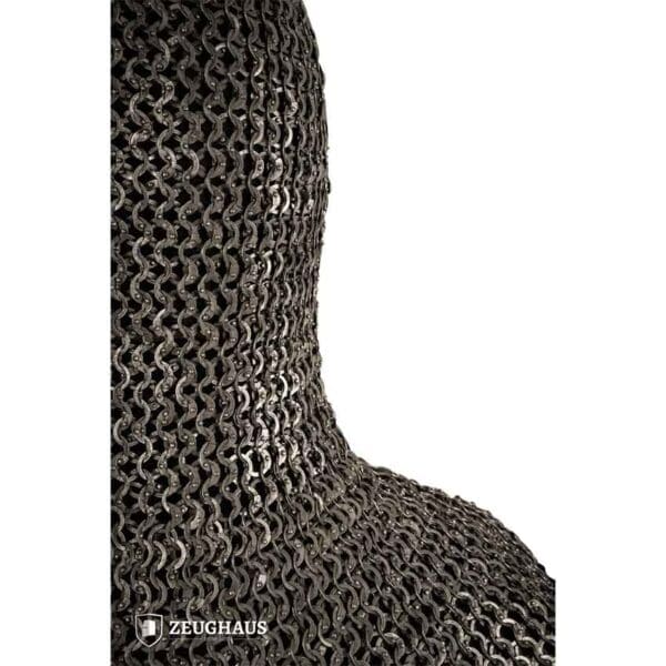 Stainless Steel Riveted Chainmail Hood - 9mm Flat Rings