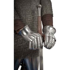 14th Century Steel Gauntlets - Polished