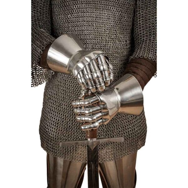 14th Century Hourglass Gauntlets - Polished