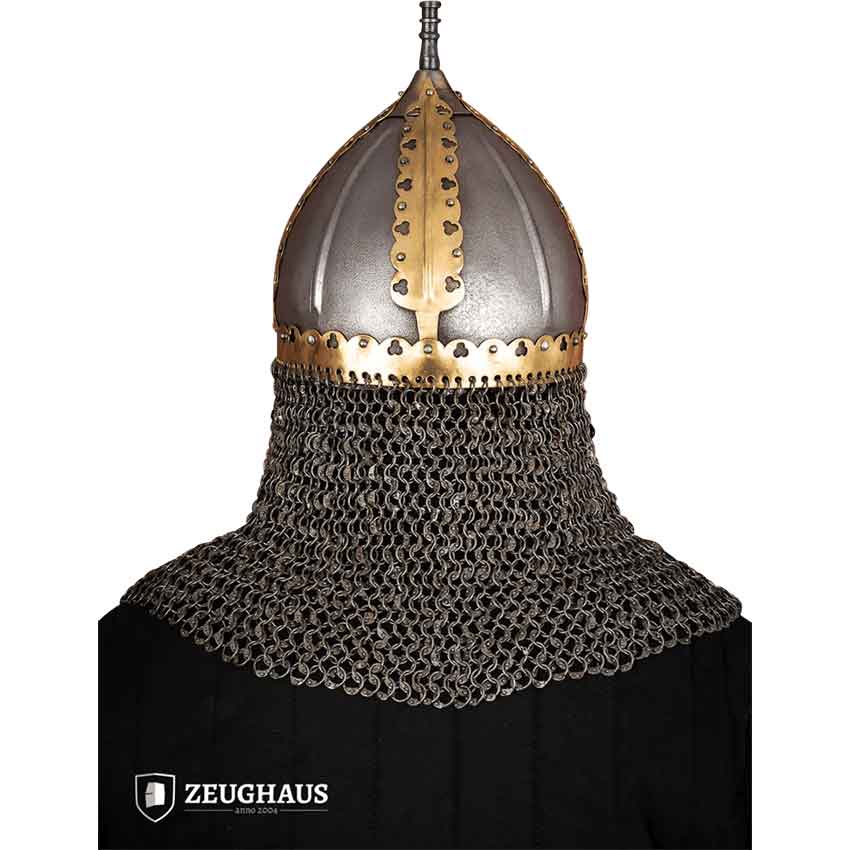 Rus Helmet with Riveted Aventail - Antiqued