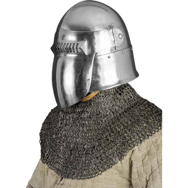 14th Century Bascinet Helmet - Polished