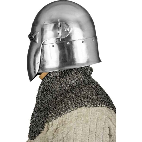 14th Century Bascinet Helmet - Polished