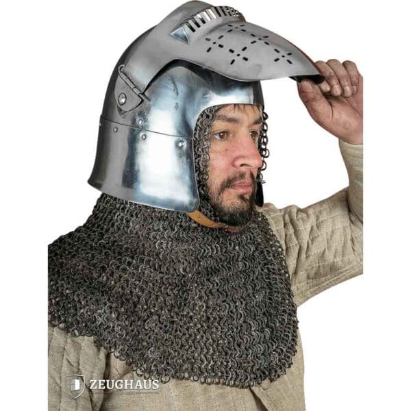 14th Century Bascinet Helmet - Polished