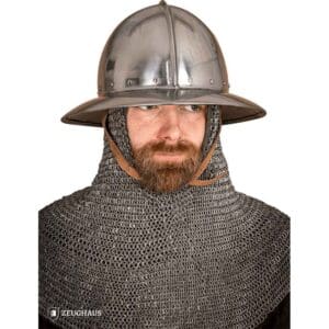 14th Century Kettle Hat Helmet - Polished