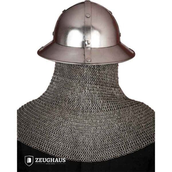 Medieval Kettle Hat Helmet - Polished