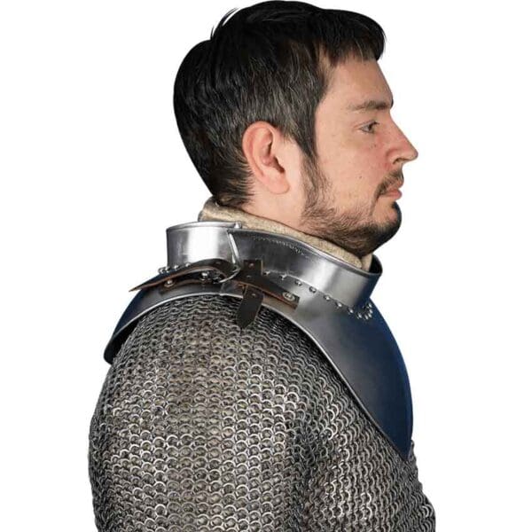 Steel Gorget with Collar - Polished