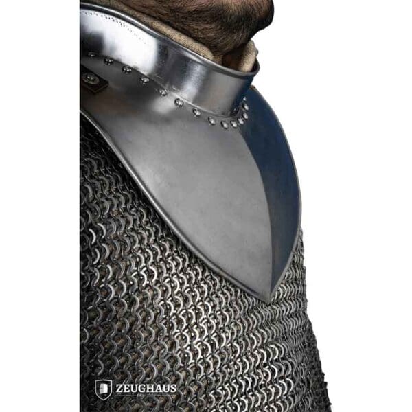 Steel Gorget with Collar - Polished