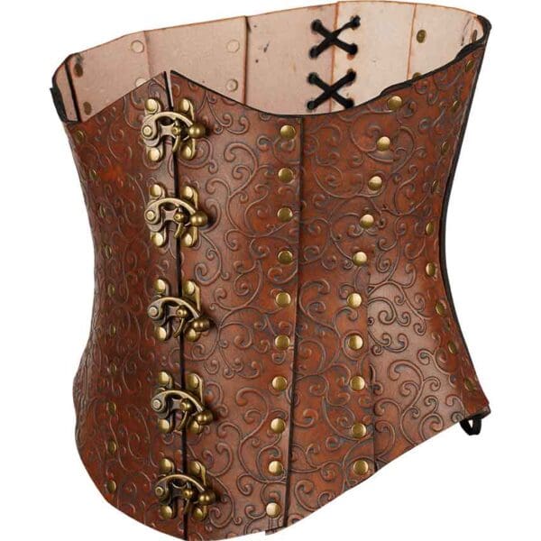 Elven Swirl Leather Corset