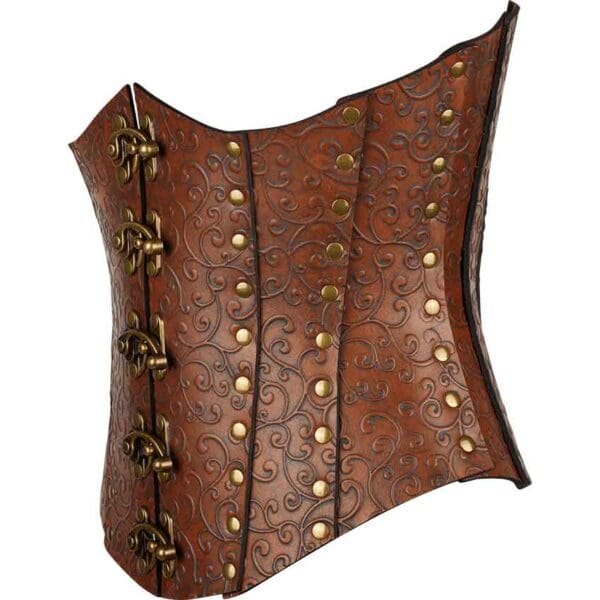 Elven Swirl Leather Corset