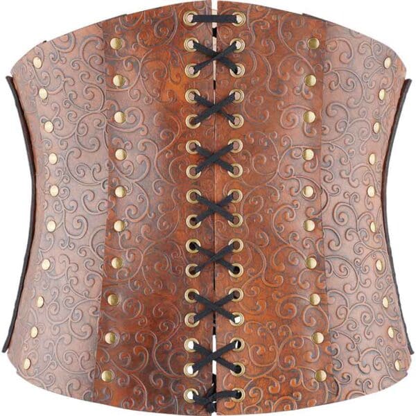 Elven Swirl Leather Corset