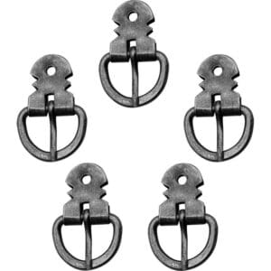 Dark Ages Steel Armour Buckles - Set of 5