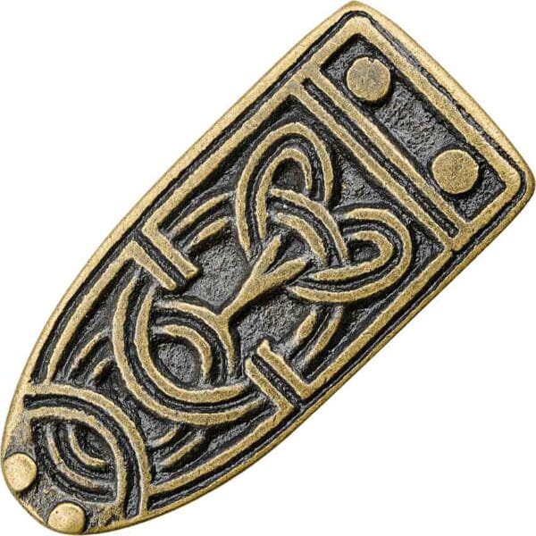 Brass Viking Knot Belt Tip