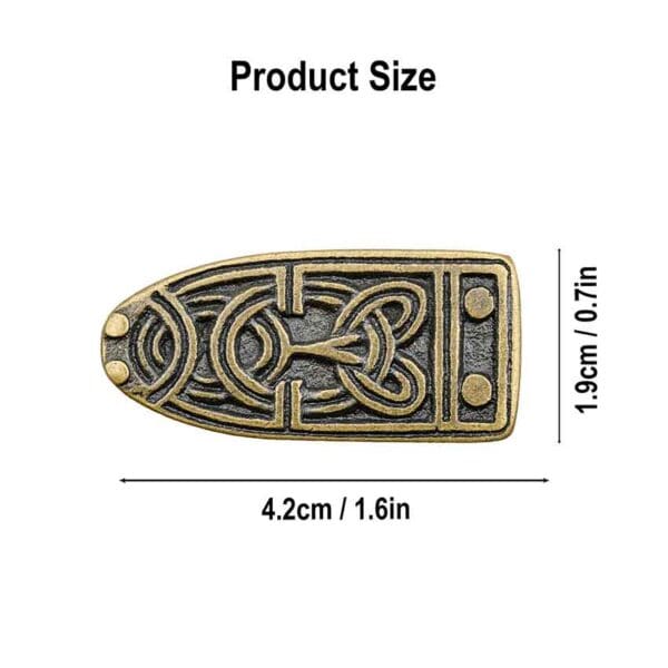 Brass Viking Knot Belt Tip