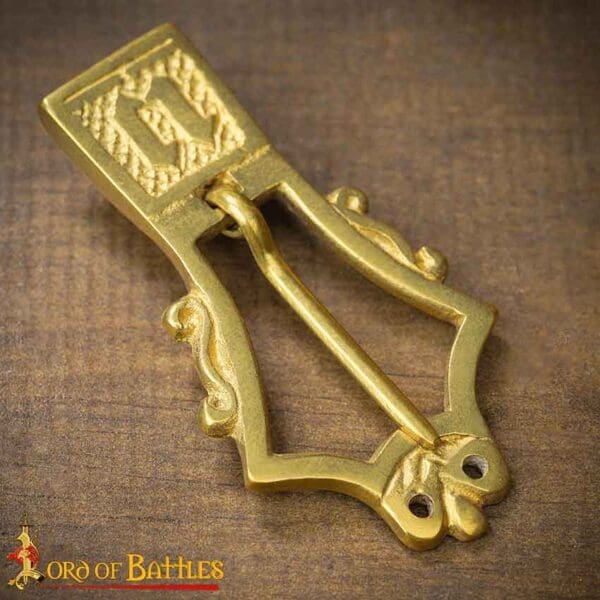 14th Century Brass Lyre Medieval Buckle