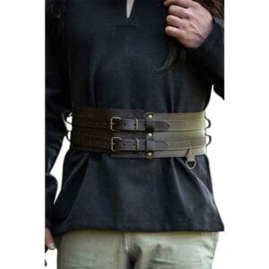 Sif Wide Viking Belt - Dark Brown