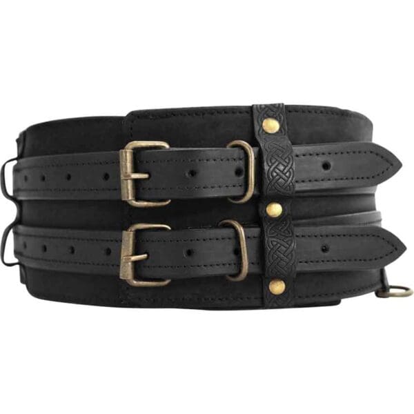 Sif Wide Viking Belt - Black