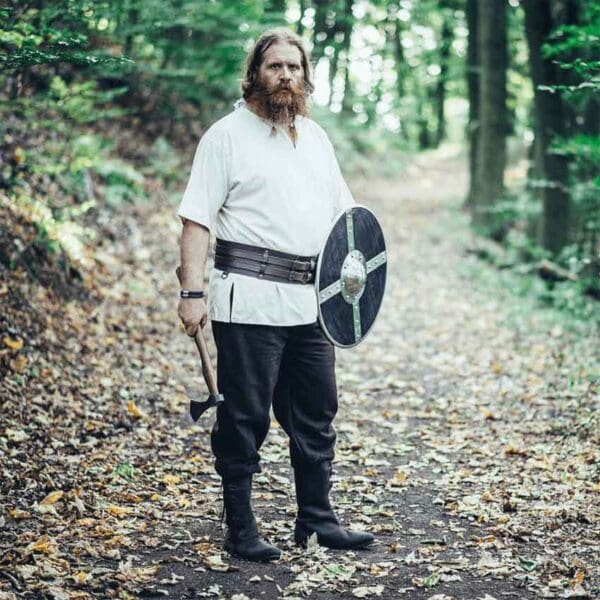 Sif Wide Viking Belt - Black