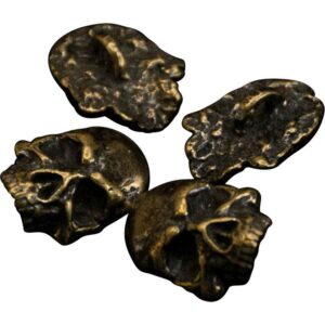 Imperial Skull Brass Buttons - Set of 4