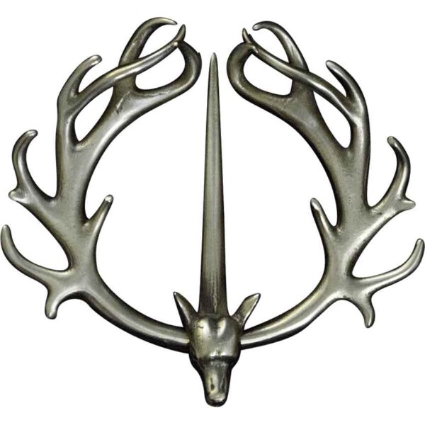 Horned Deer Cloak Pin