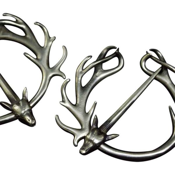 Horned Deer Cloak Pin