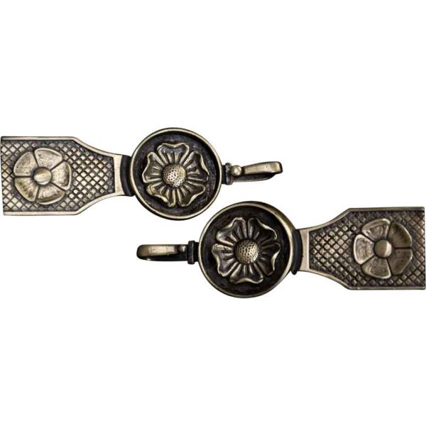 Tudor Rose Belt Tips with Chain