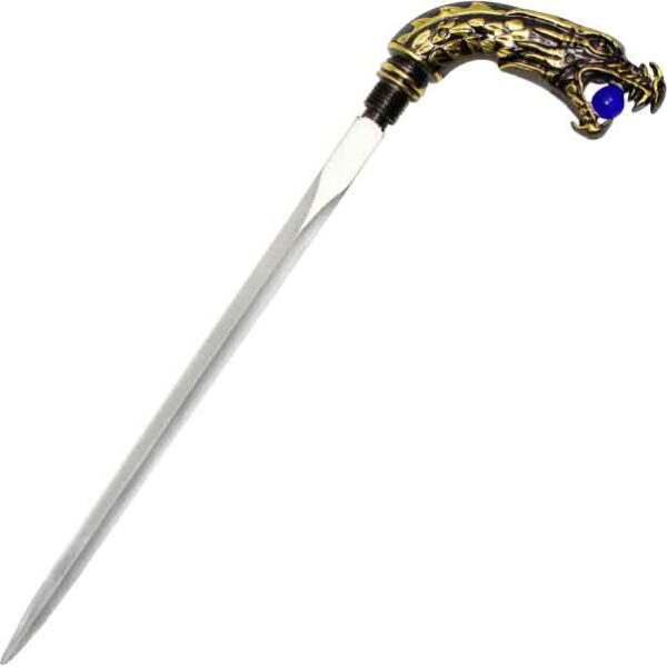 Golden Dragon Head Sword Cane