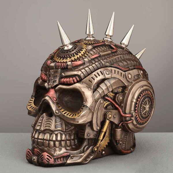 Spiked Steampunk Skull Trinket Box