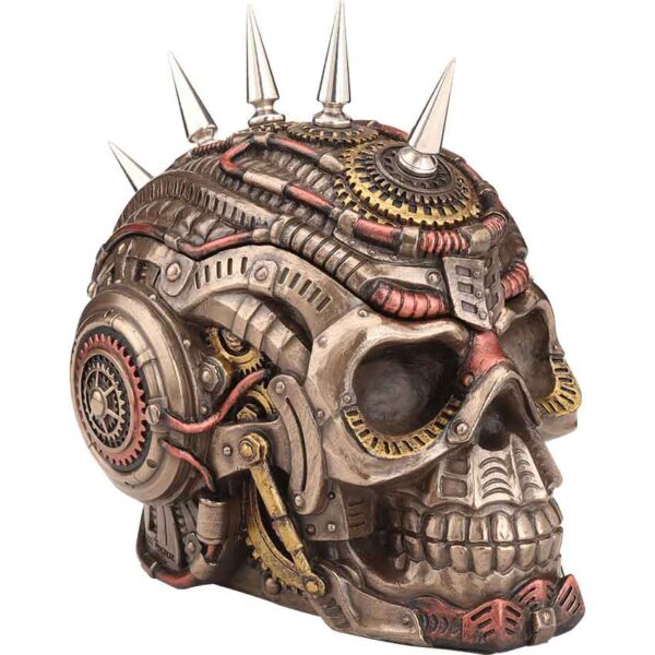 Spiked Steampunk Skull Trinket Box