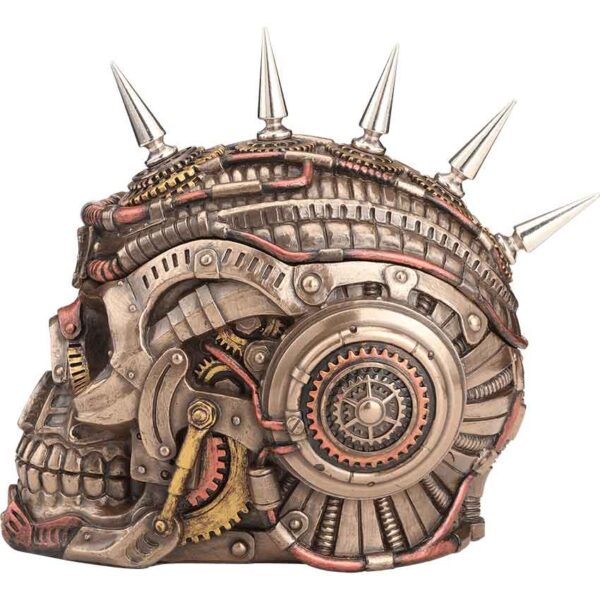 Spiked Steampunk Skull Trinket Box