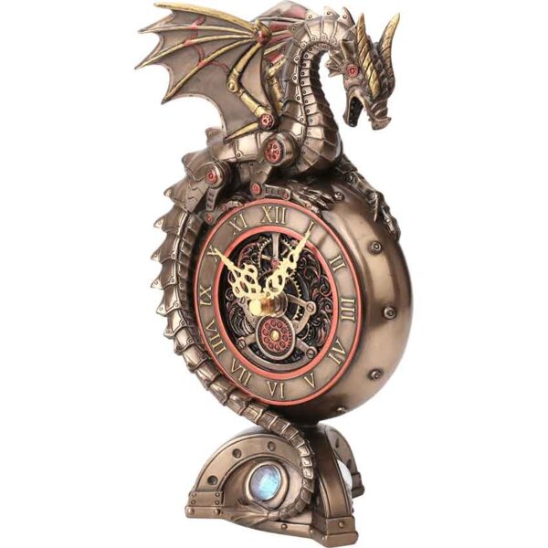 Steampunk Dragon Mantel Clock