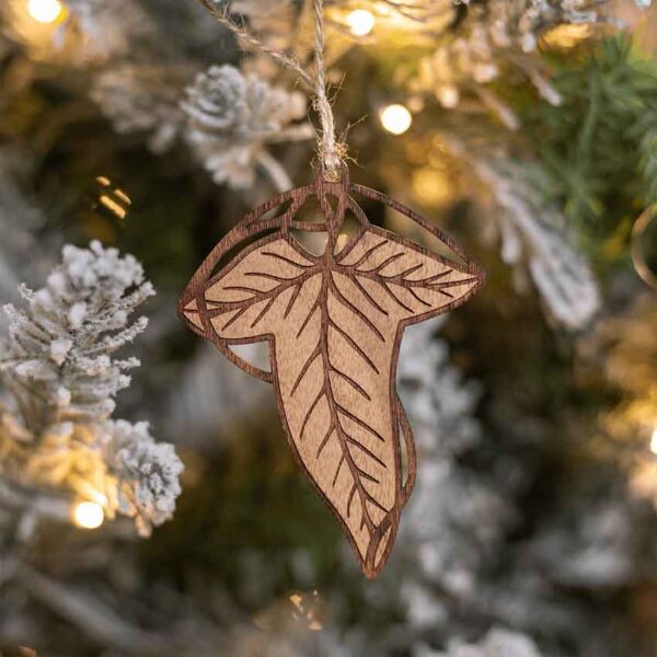 Elven Leaf Christmas Ornament